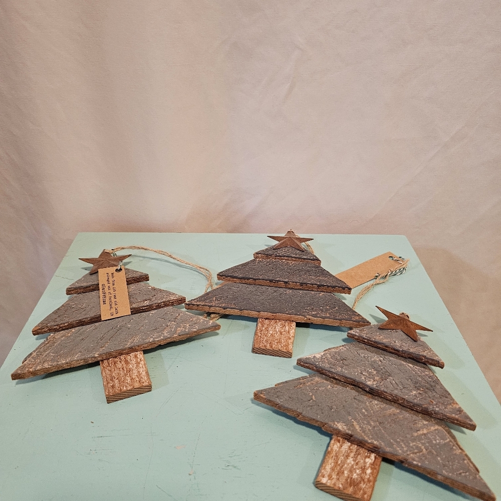3 PacNWHome 110 Year Old Lath Holiday Ornaments